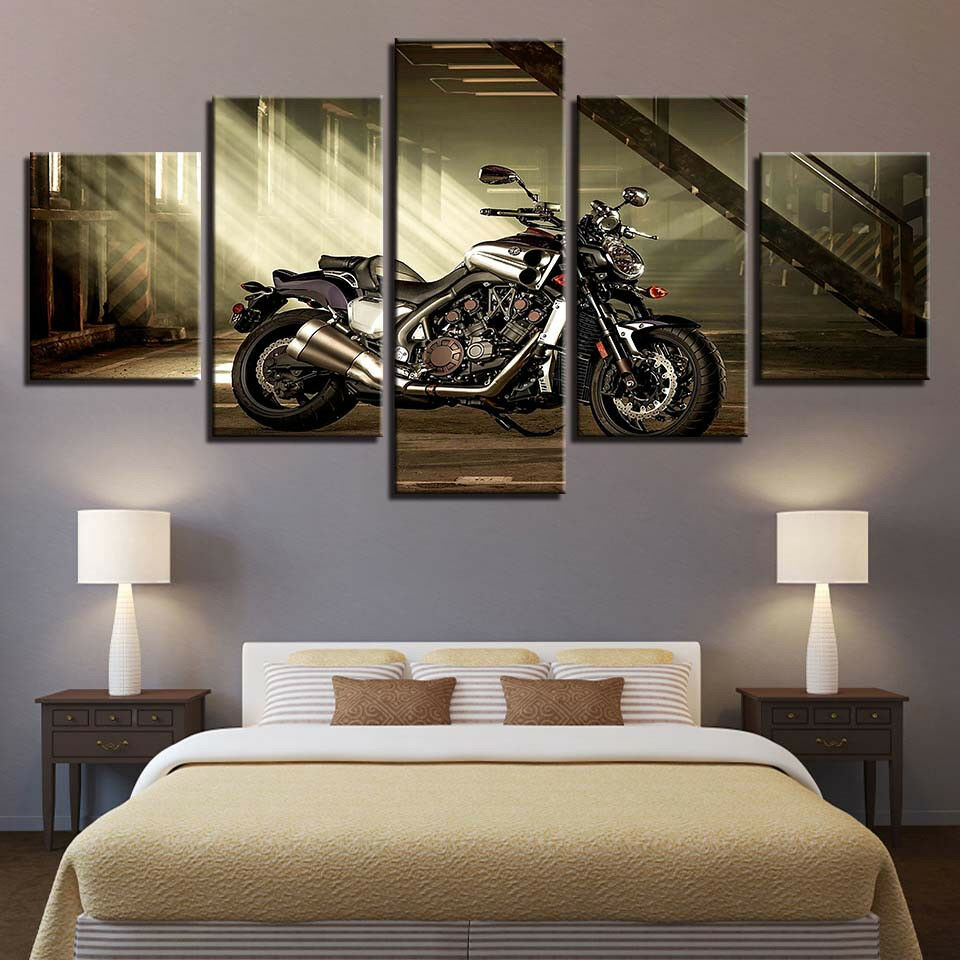 Classic Vintage Style Motorcycle Canvas Wall Art