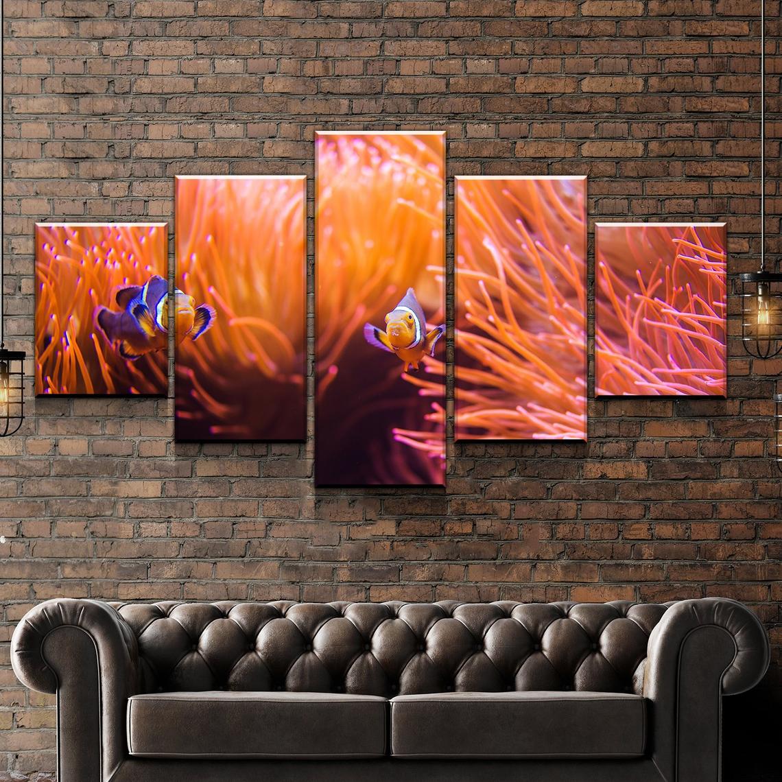 Clown Fish Nemo Coral Underwater Canvas Wall Art