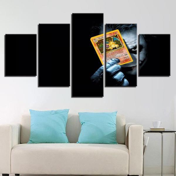 Clown Holding A Card Canvas Wall Art