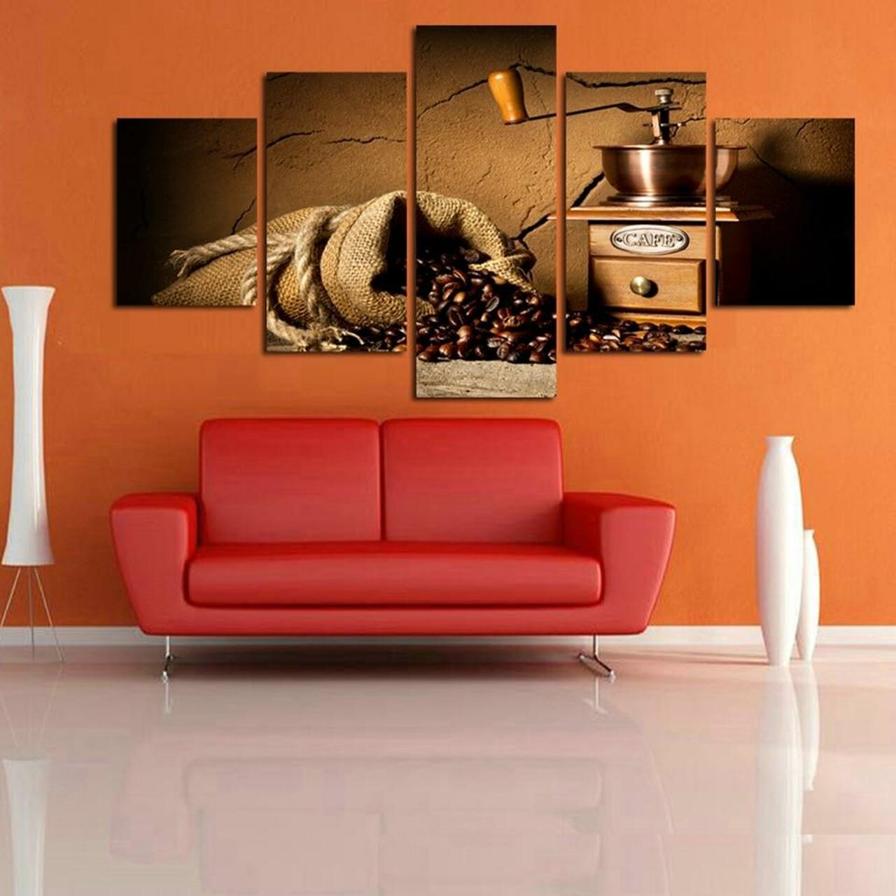 Coffee Beans Grinder Canvas Wall Art