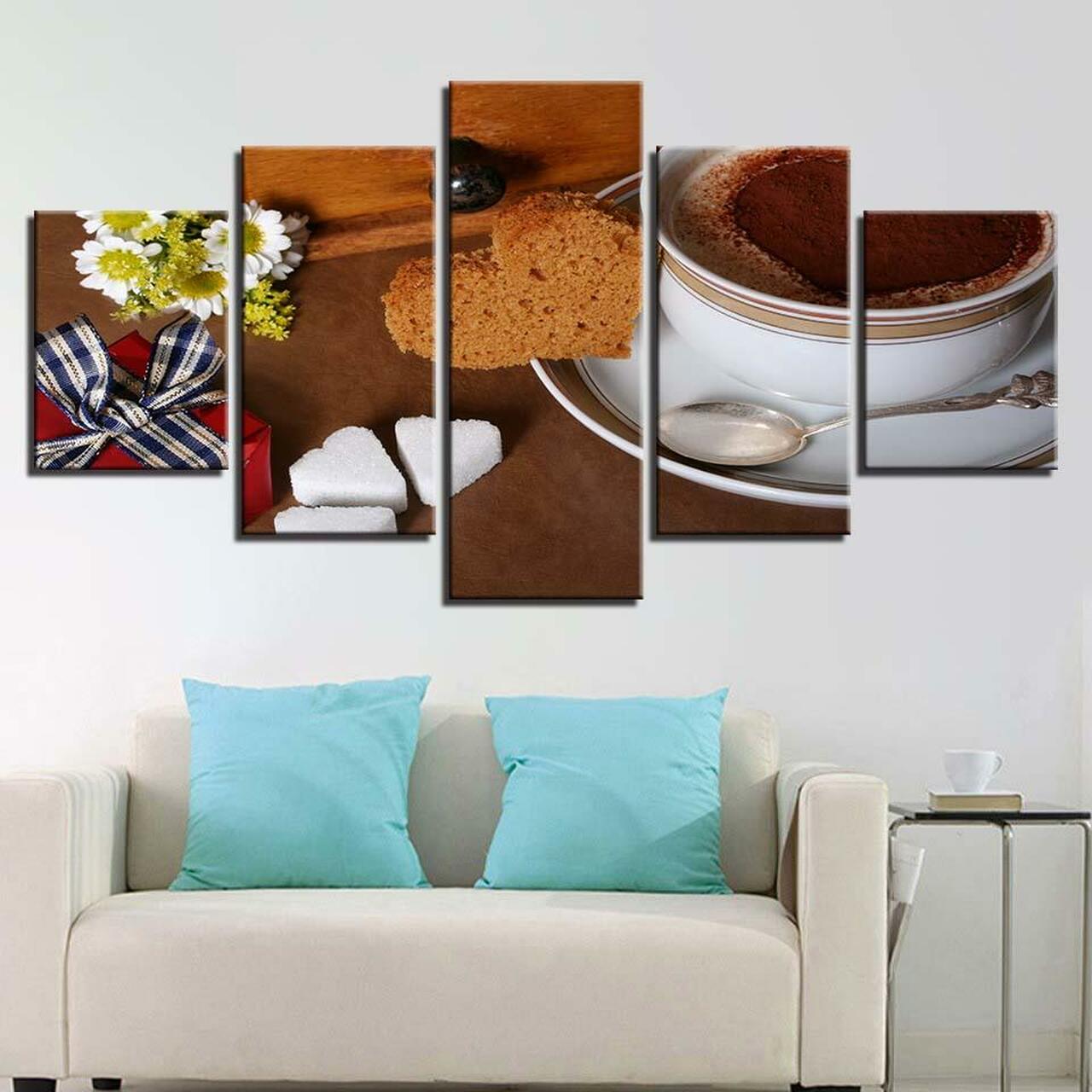 Coffee Cubes Canvas Wall Art