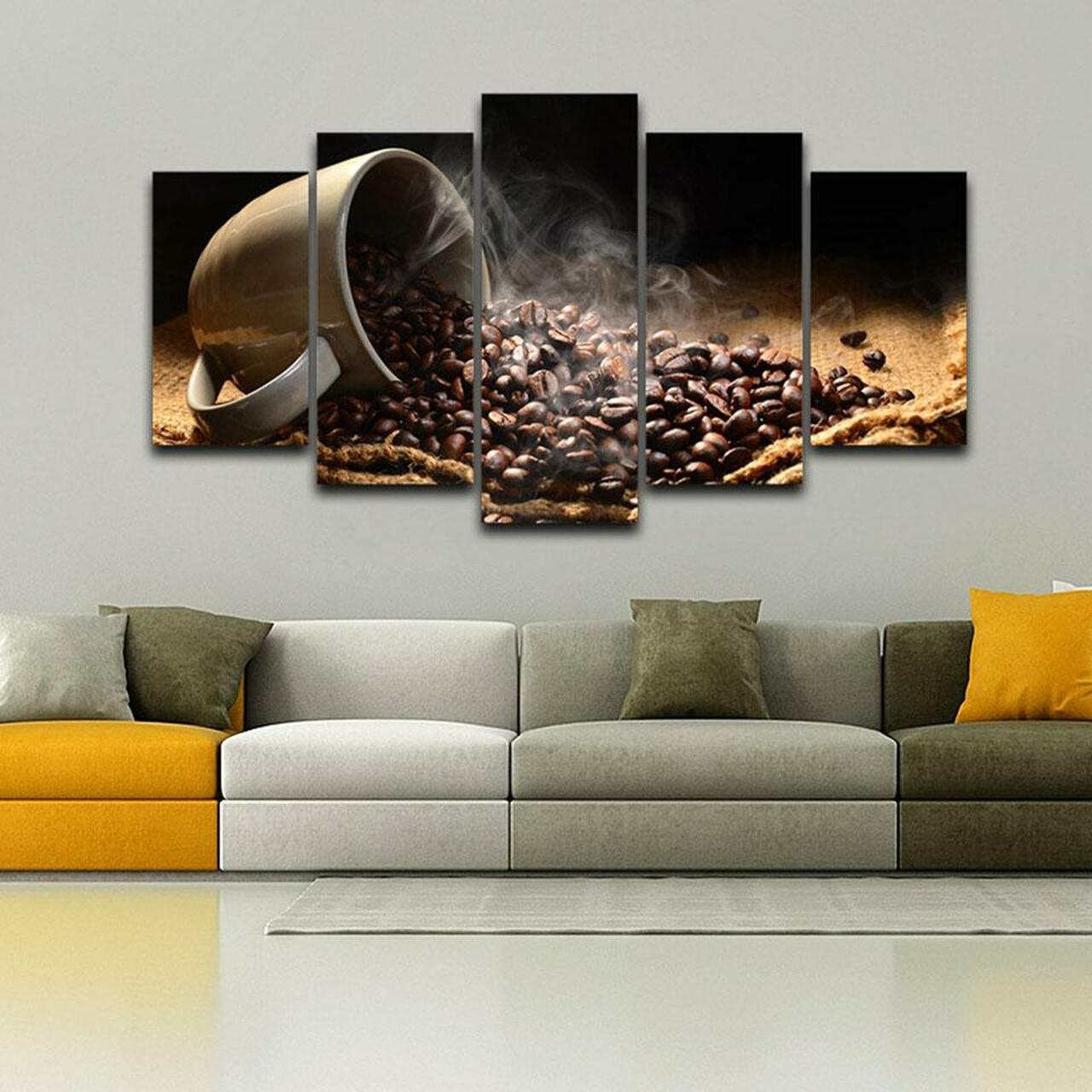 Coffee Steaming Canvas Wall Art