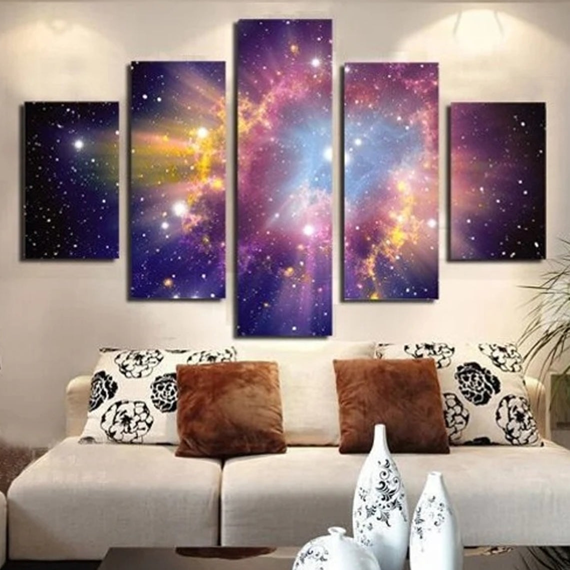 Colorful Galaxy Stars Canvas Wall Art