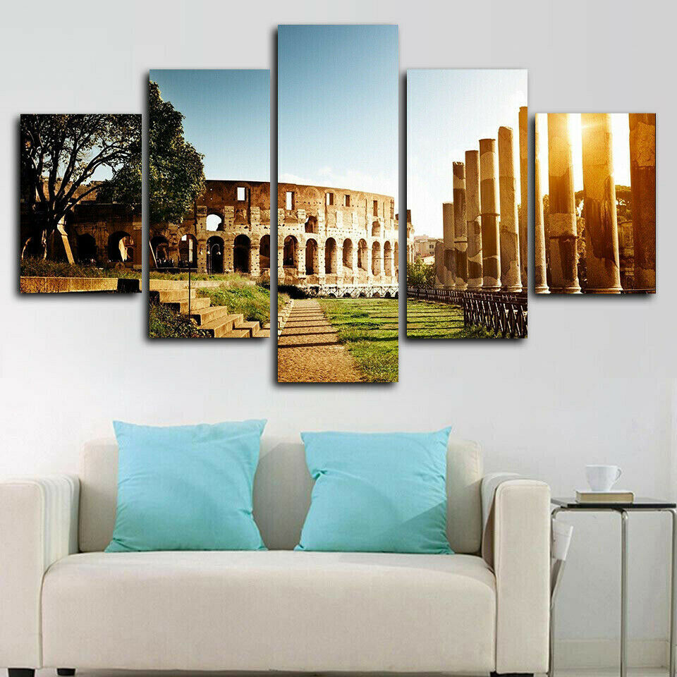 Colosseum Roma Rome City Italy Canvas Wall Art