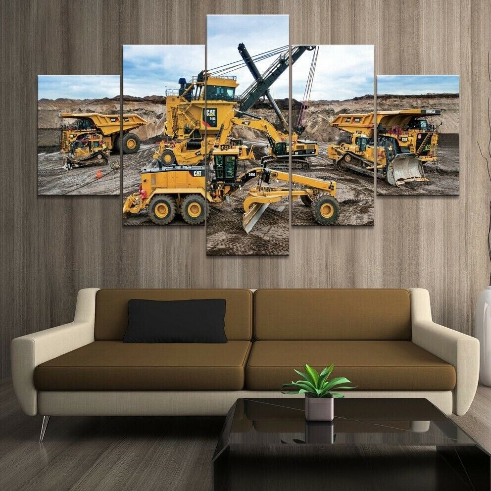 Construction Site Landscape Canvas Wall Art