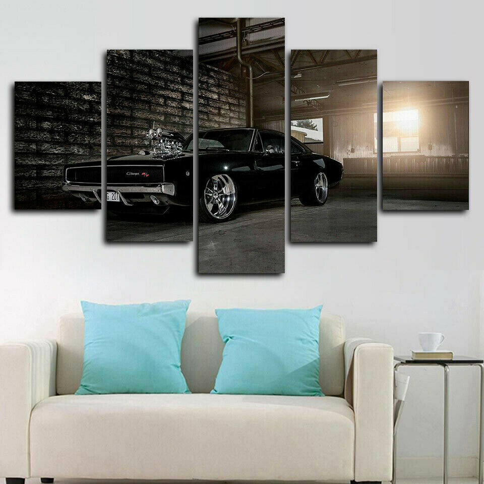 Dodge Charger 1970 Muscle Car Canvas Wall Art