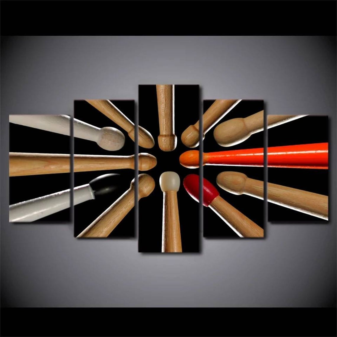 Drum Sticks Instrument Canvas Wall Art