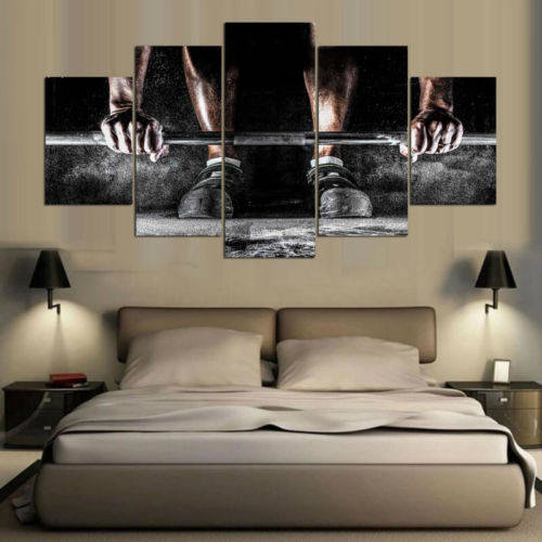 Dumbbells Fitness Gym Canvas Wall Art
