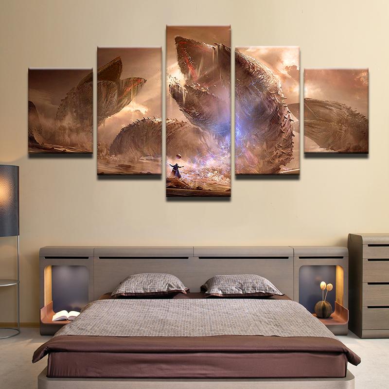 Dune Sandworms Canvas Wall Art
