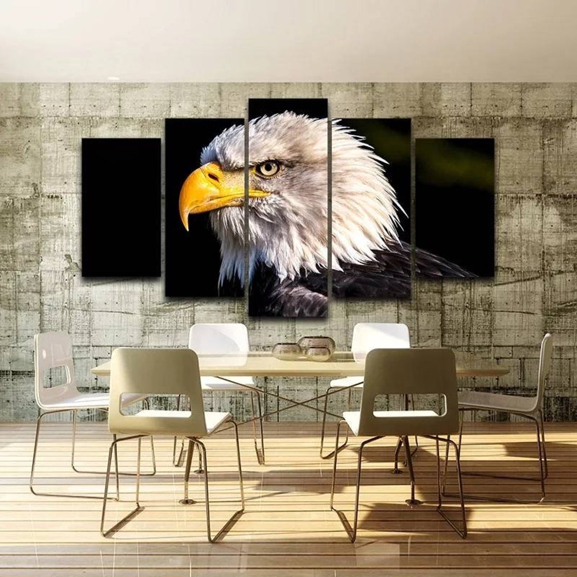 Eagle Hunter Bird Predator American Canvas Wall Art