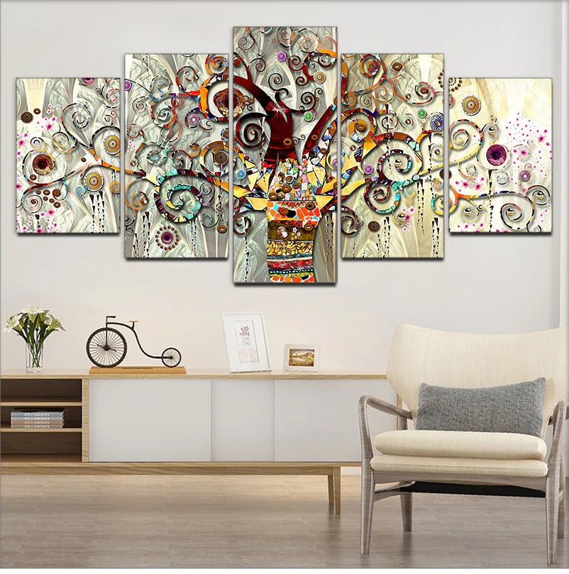 Exotic Tree Of Life Canvas Wall Art