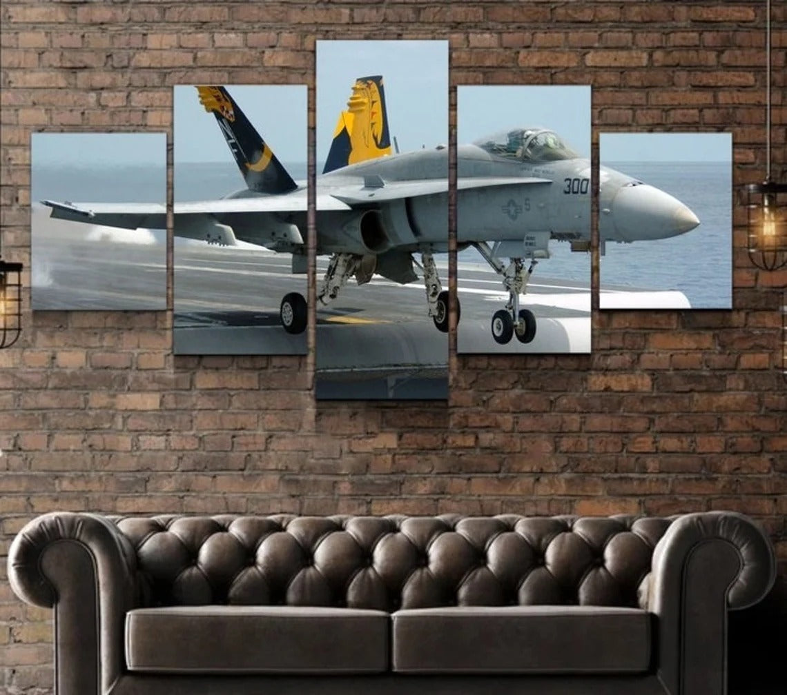 F-18 Super Hornet Fighter Jet Canvas Wall Art