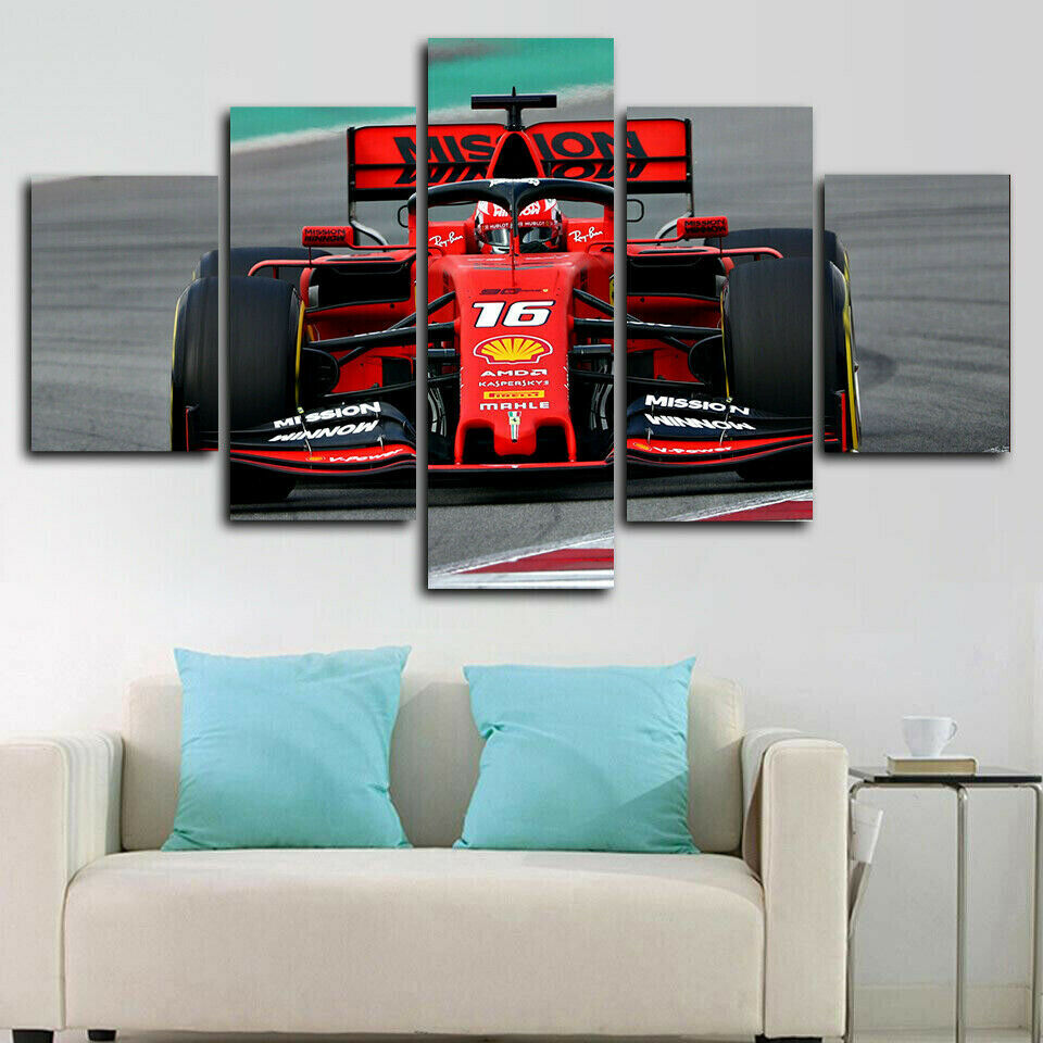 F1 Car Racing Canvas Wall Art