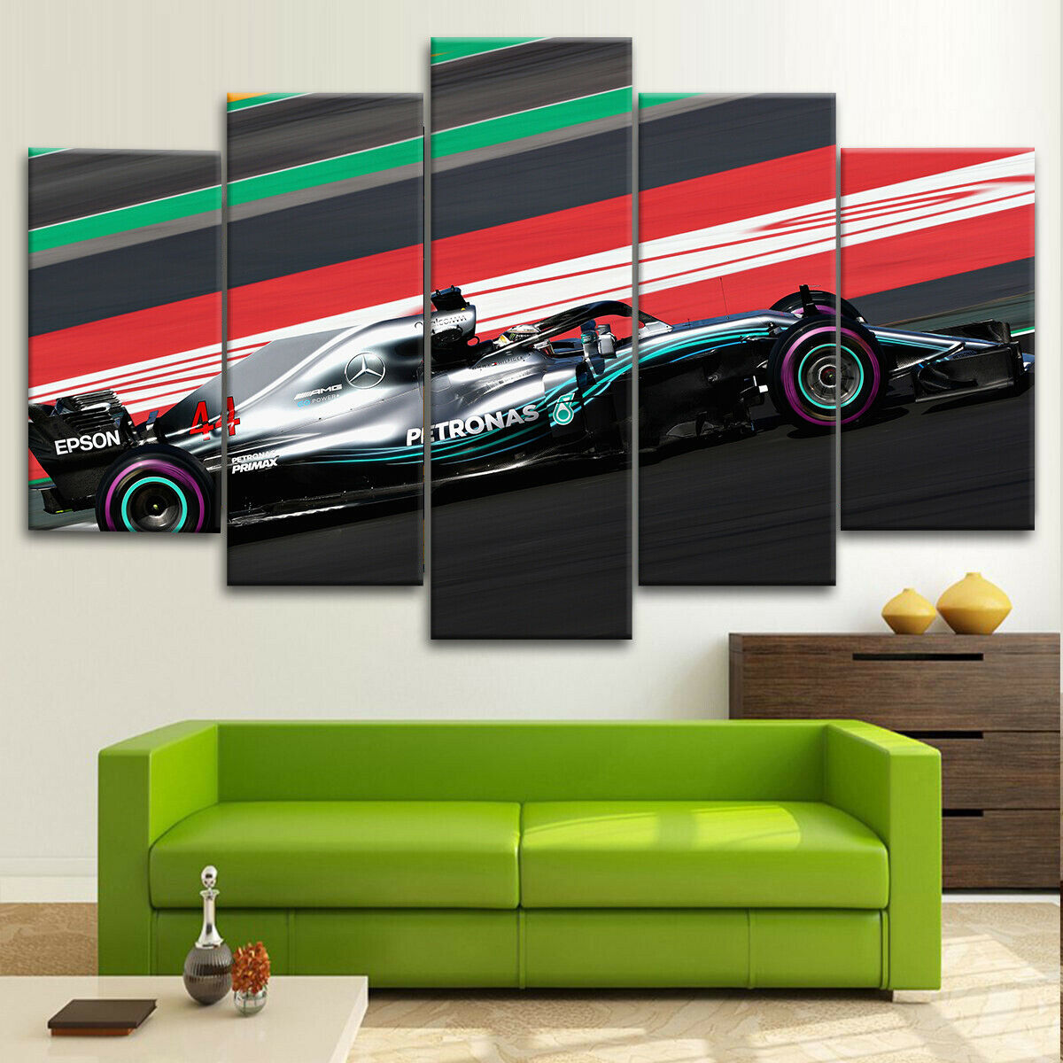 F1 Lewis Hamilton Formula Mercedes Canvas Wall Art