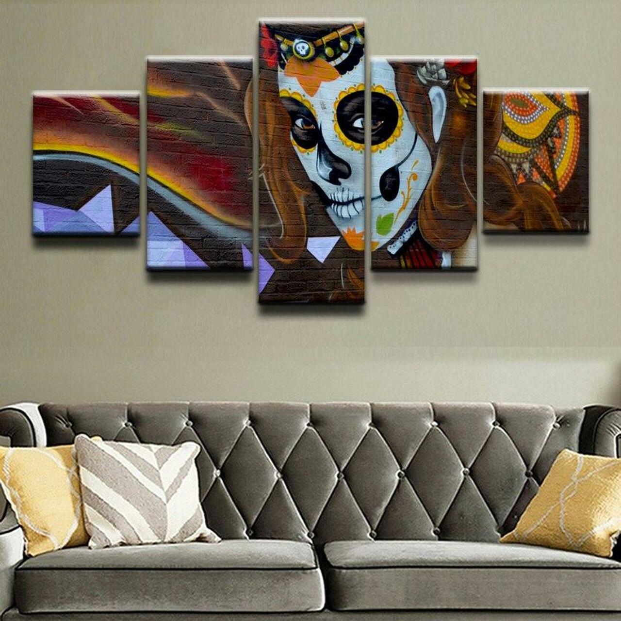 Face Graffiti Canvas Wall Art