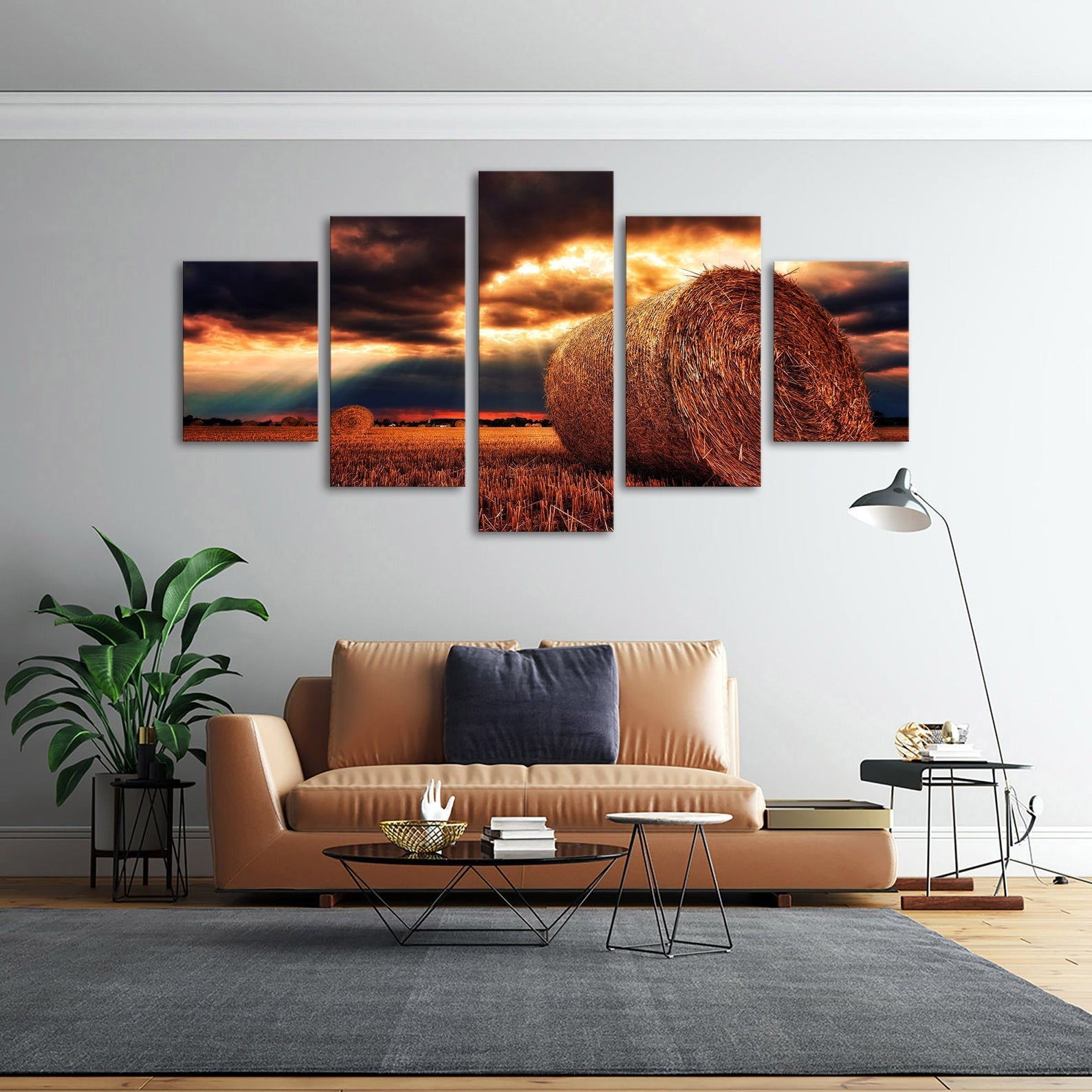Farm Countryside Ranch Bale Canvas Wall Art
