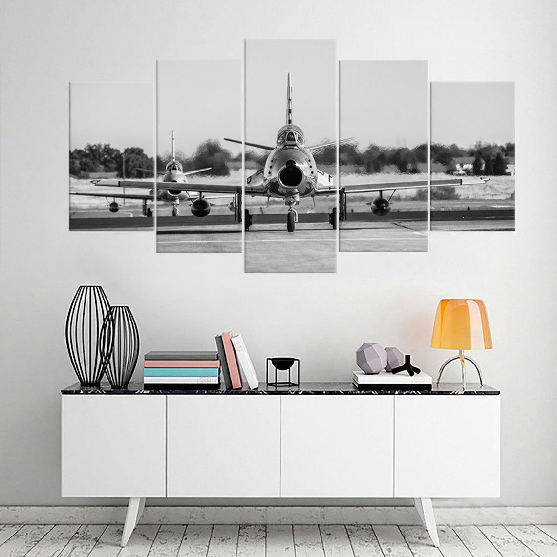Fighter Aircraft Sabre United States Army Canvas Wall Art