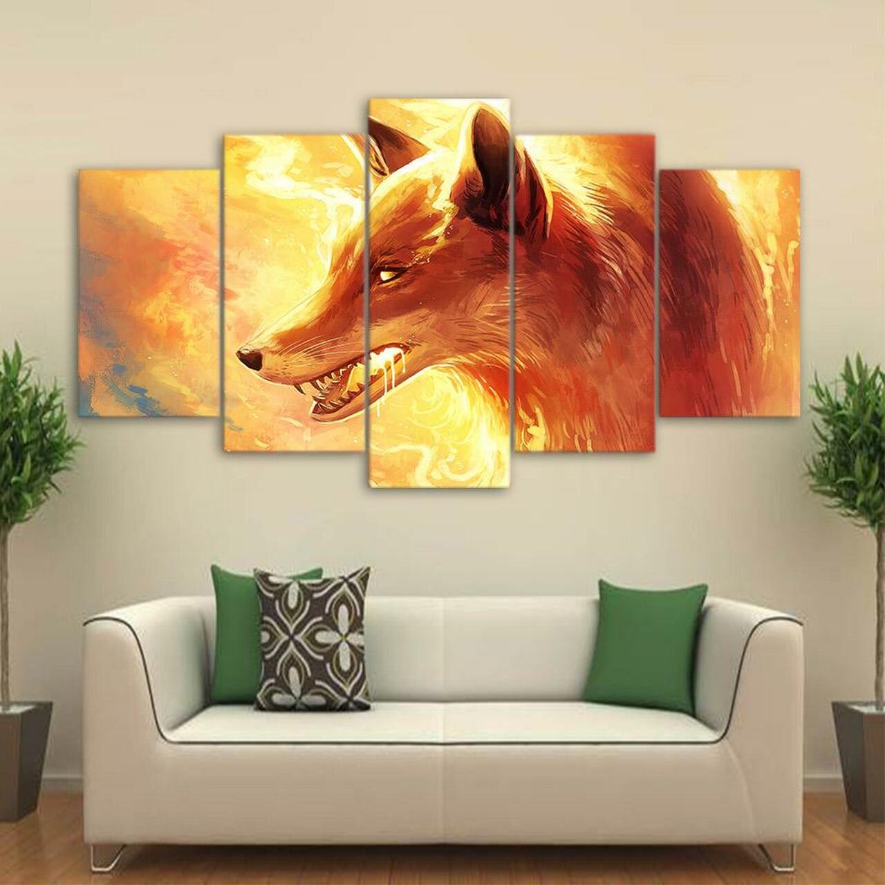 Fire Fox Canvas Wall Art