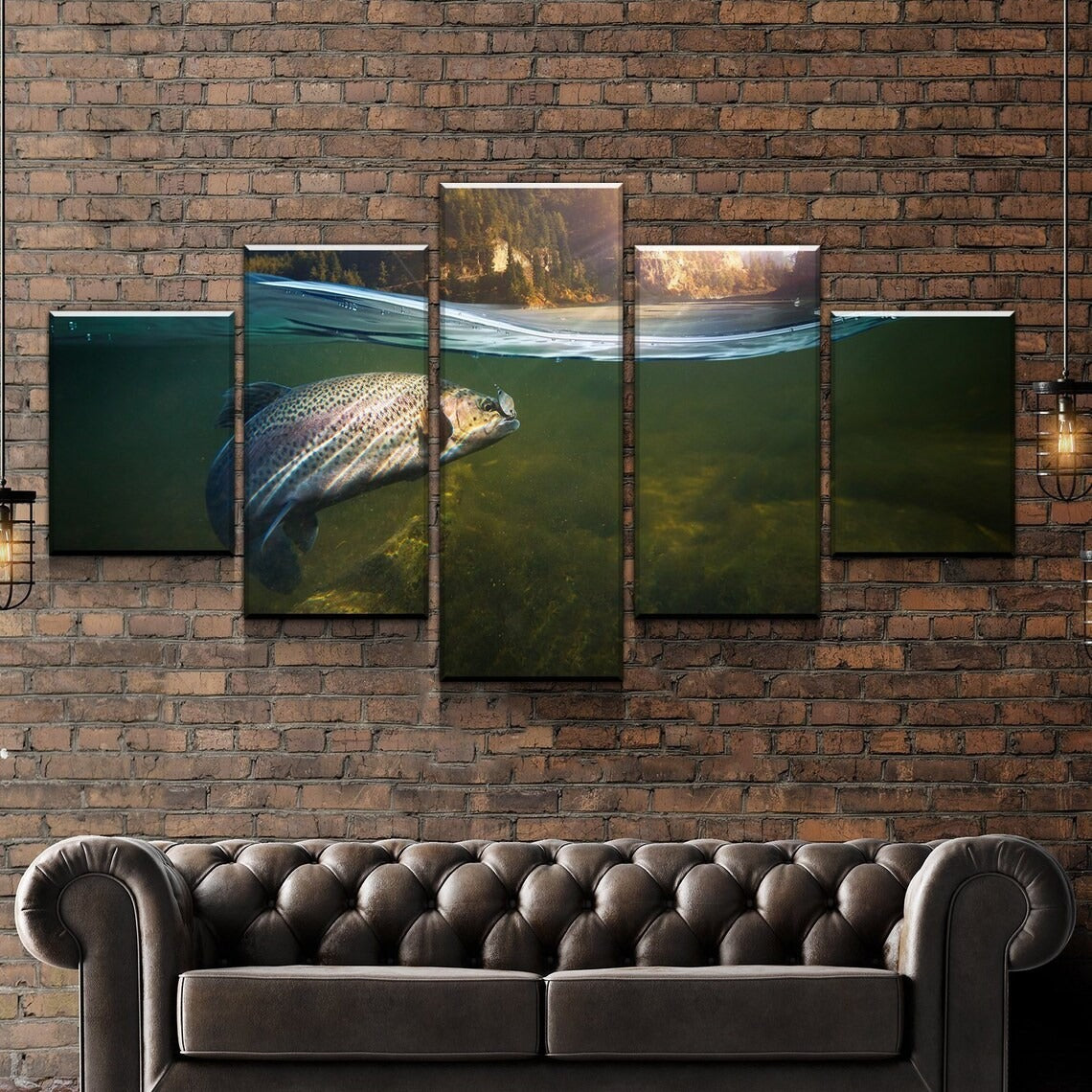 Fish Catch Of The Day Canvas Wall Art