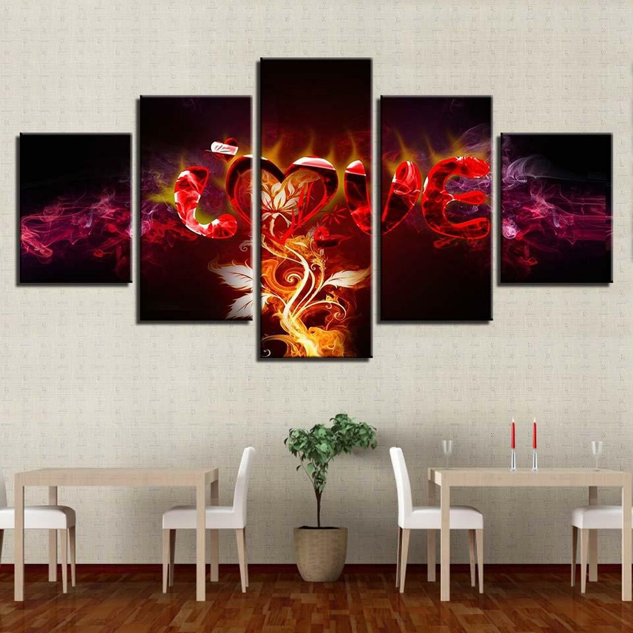 Flower Of Love Canvas Wall Art