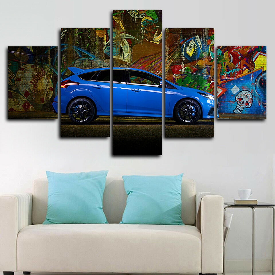 Ford Focus Rs Sports Car Canvas Wall Art
