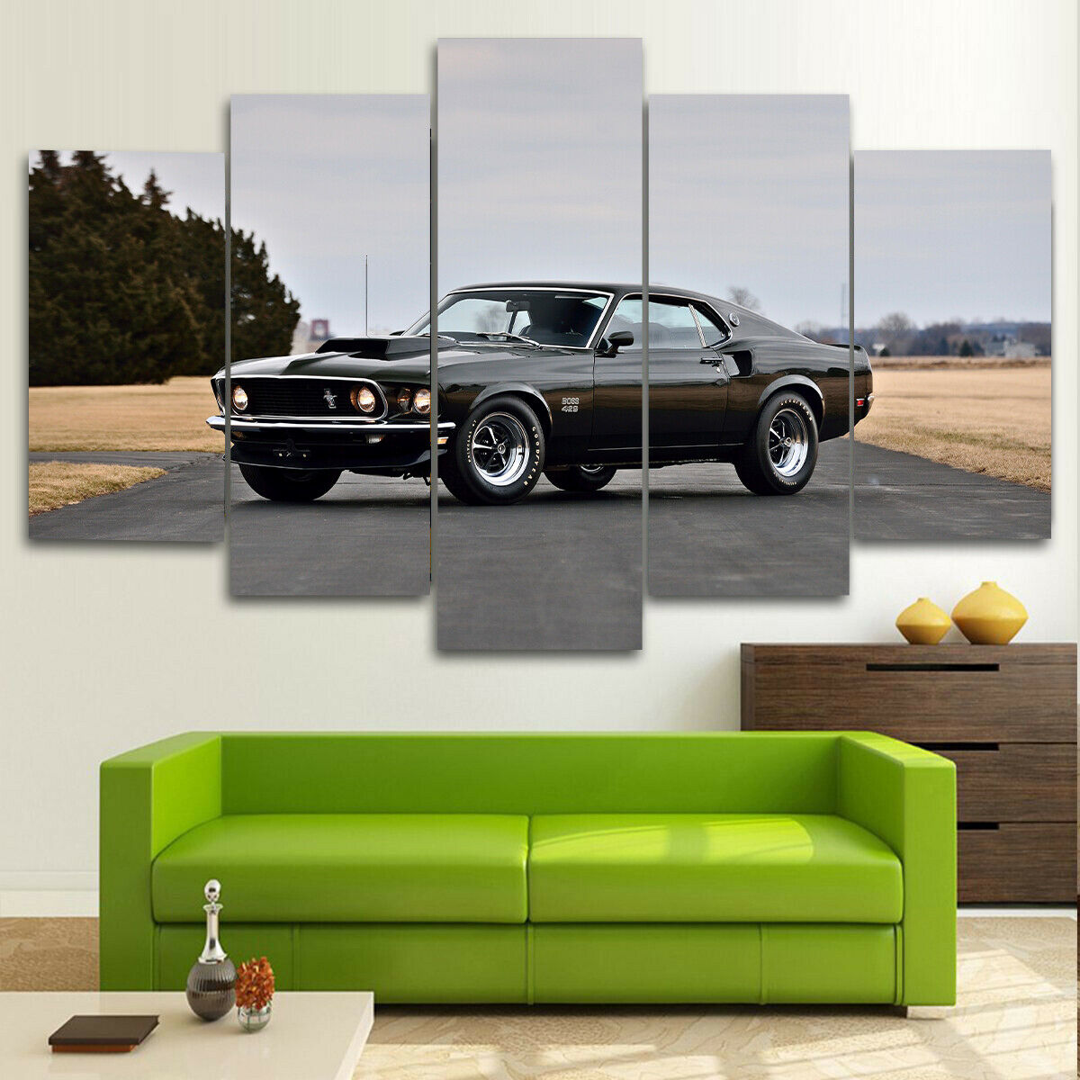 Ford Mustang Muscle Car Classic Canvas Wall Art
