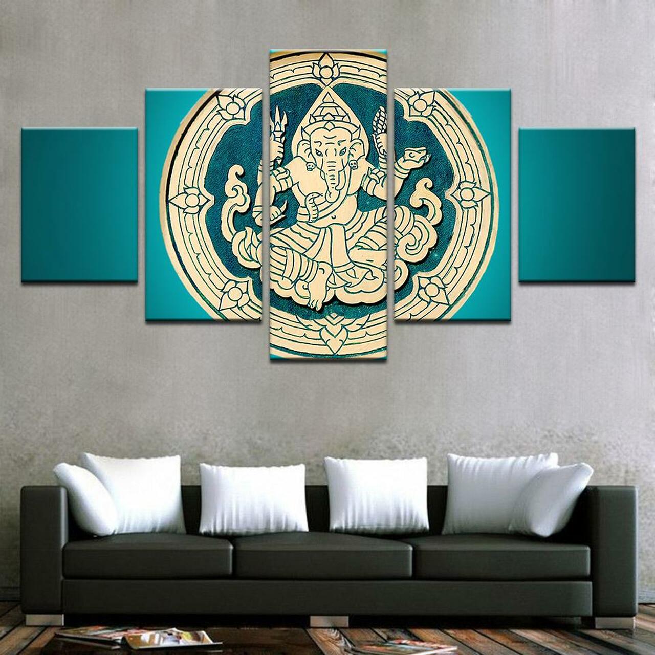 Ganesha Chakra Canvas Wall Art