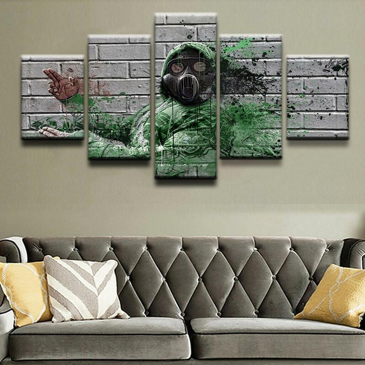 Gas Mask Canvas Wall Art