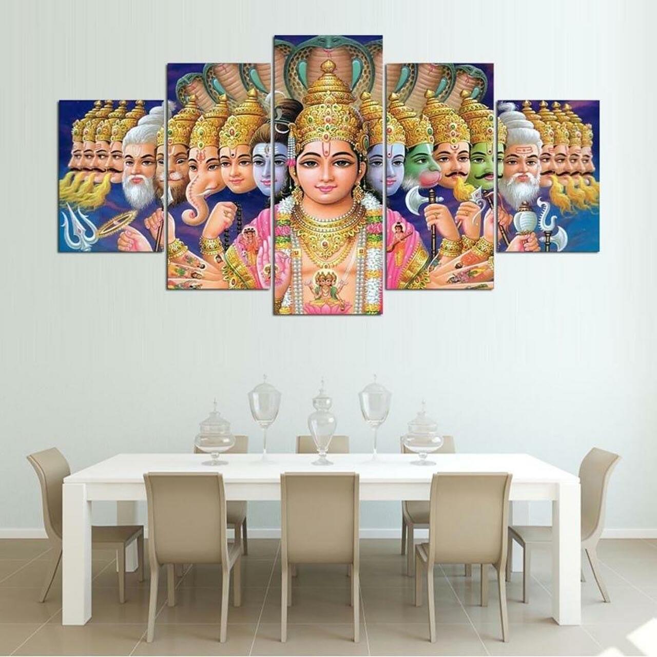 God Vishnu Canvas Wall Art