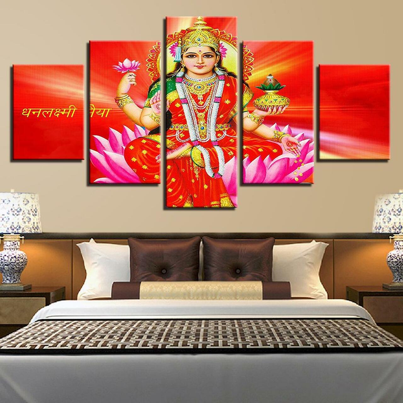 Goddess Lakshmi Canvas Wall Art