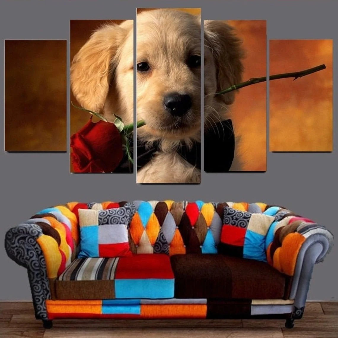 Golden Retriever Puppy Canvas Wall Art