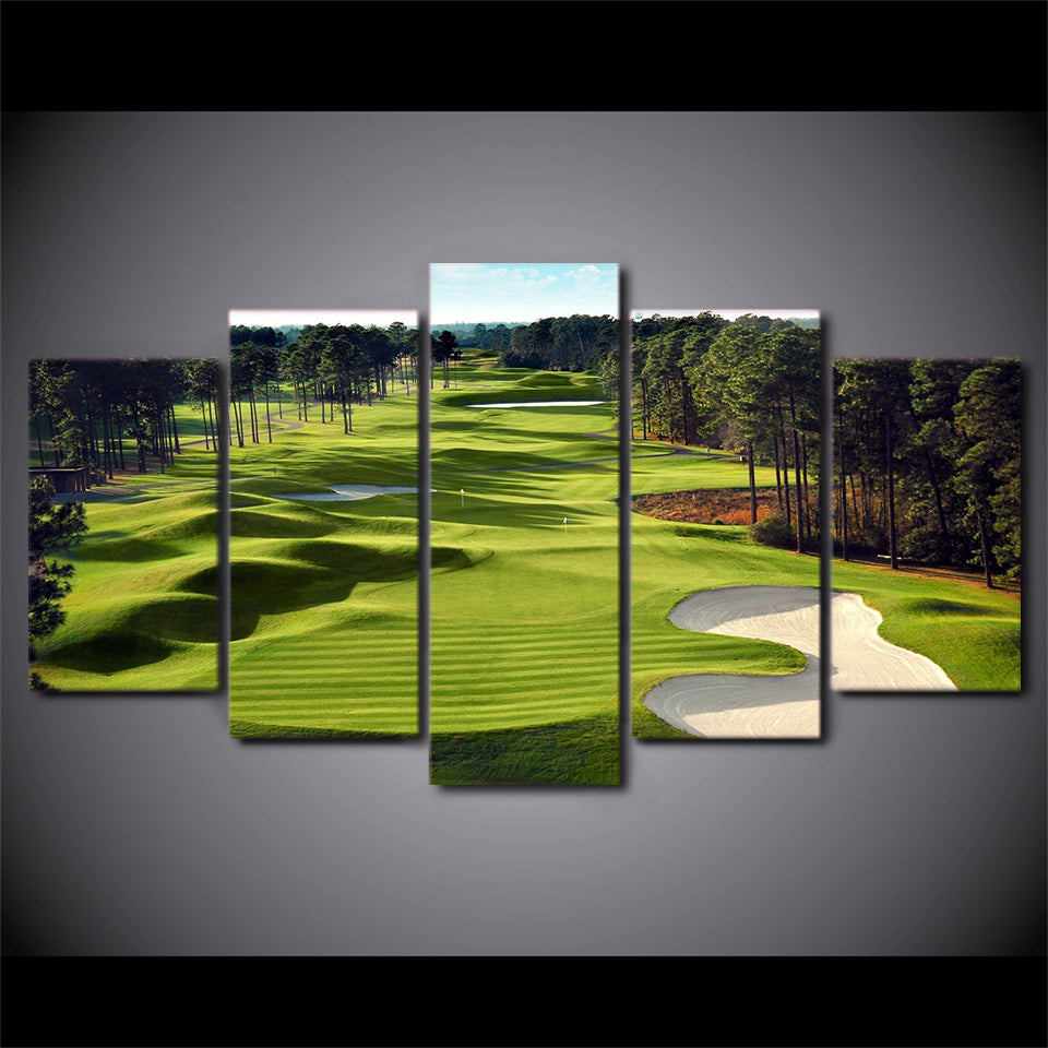 Green Trees Golf Course Canvas Wall Art
