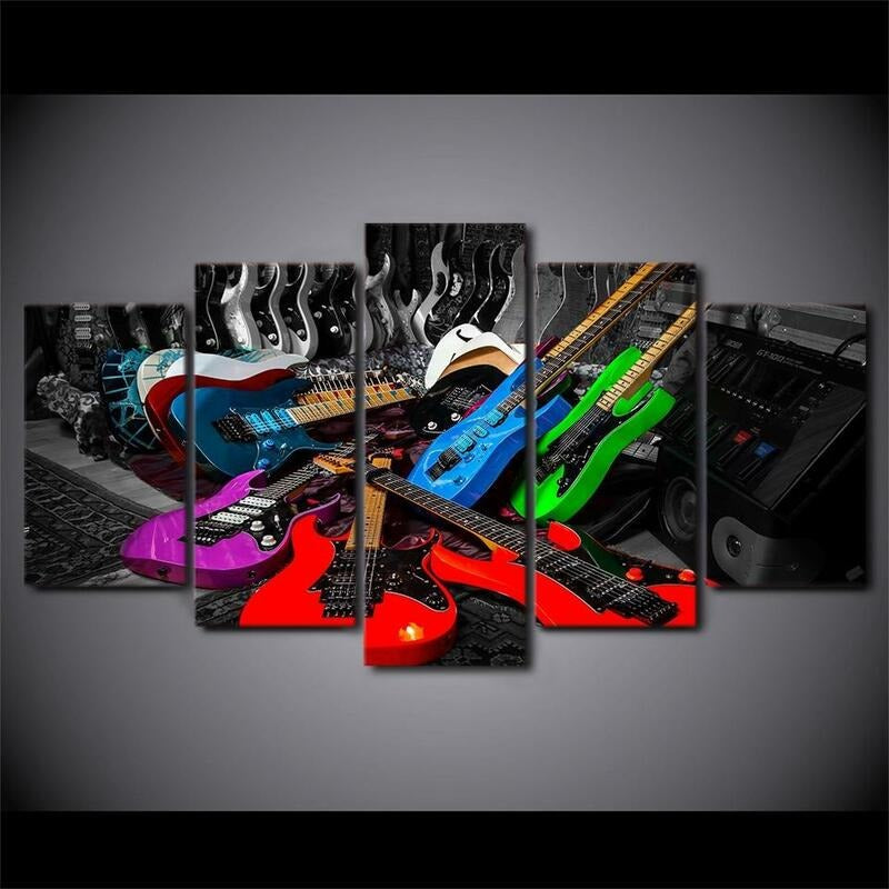 Guitar Rock My World Canvas Wall Art
