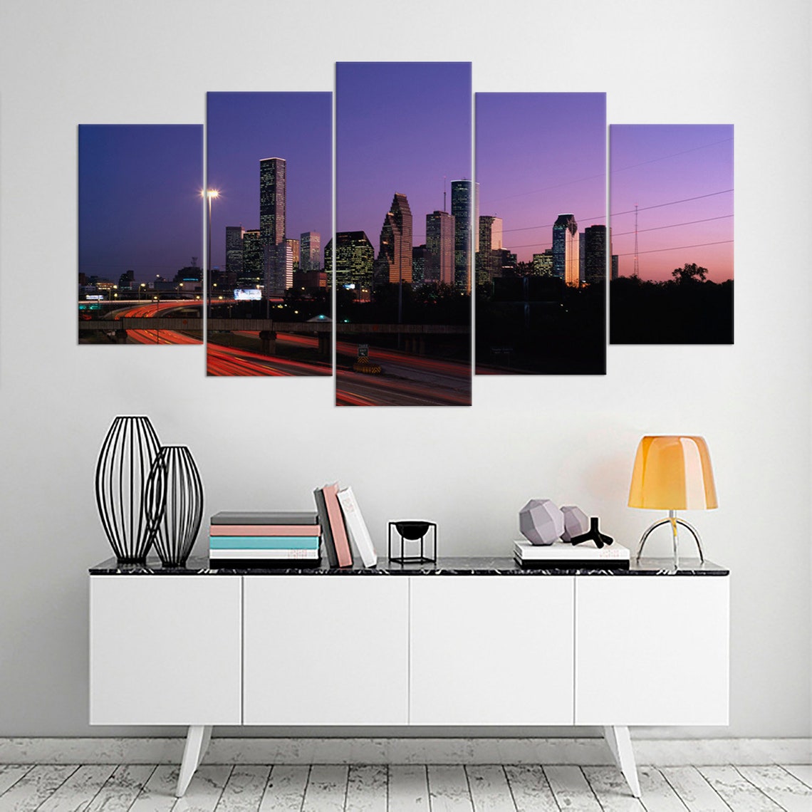 Houston Texas Skyline Canvas Wall Art