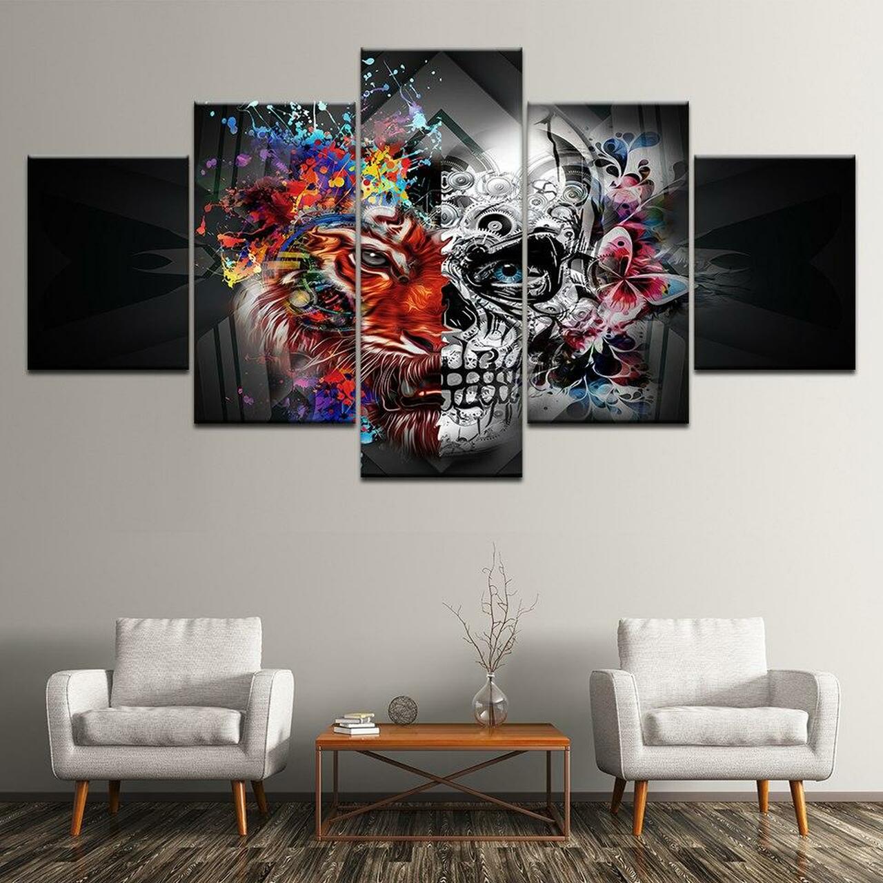 Human Tiger Canvas Wall Art