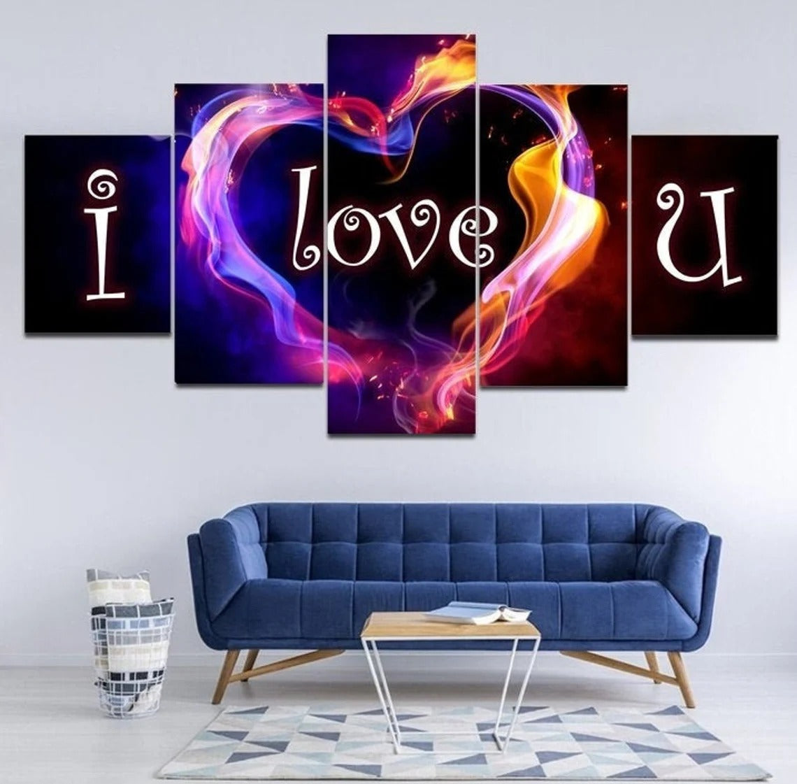 I Love You Art Canvas Wall Art