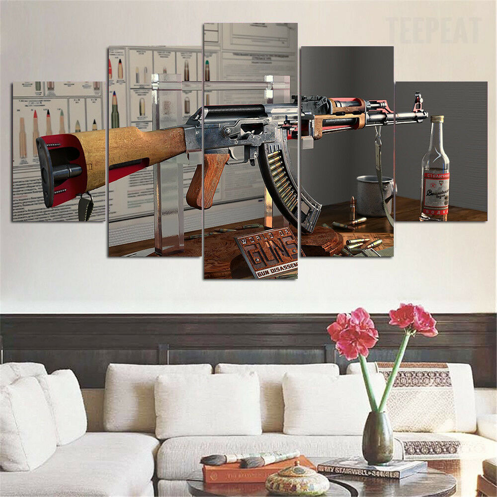 Insides Of An Ak-47 Anatomy Canvas Wall Art