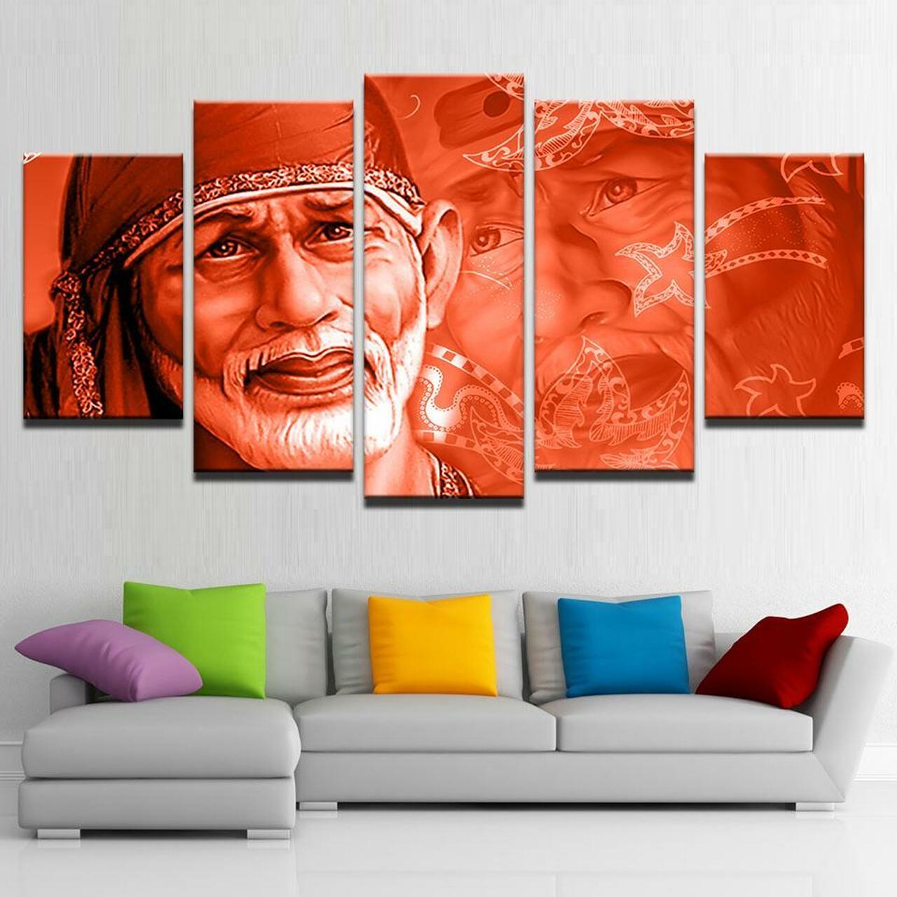 Jai Sai Baba Sai Ram Canvas Wall Art