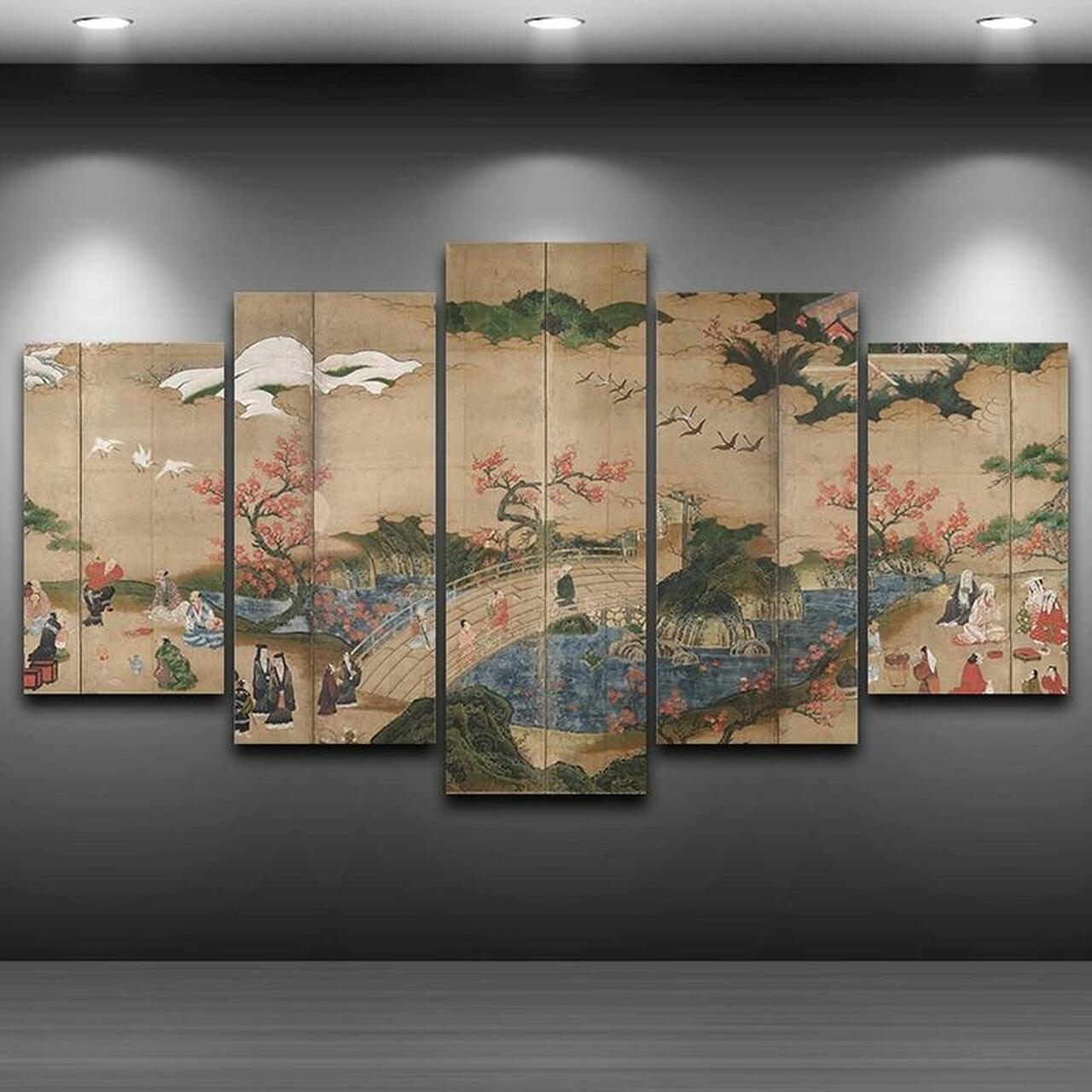 Japanese Village Centre Canvas Wall Art