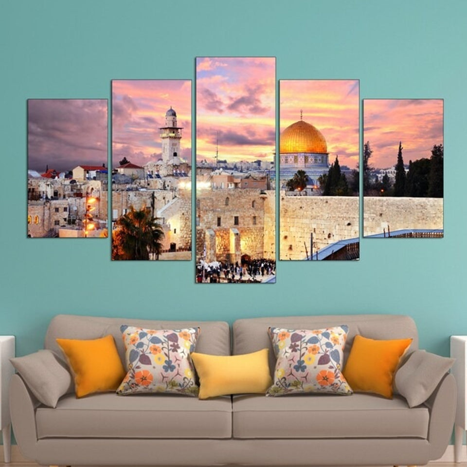 Jerusalem Sunset Canvas Wall Art Jerusalem Sunset Canvas Wall Art