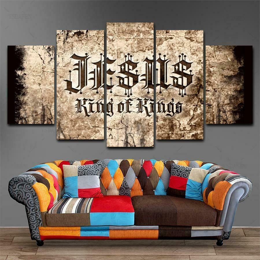 Jesus Christian Religion King Of King Canvas Wall Art