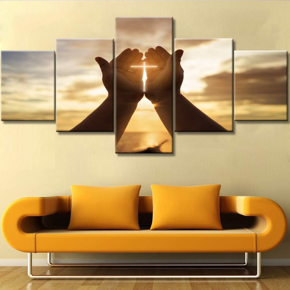 Jesus Hands Resurrected Canvas Wall Art