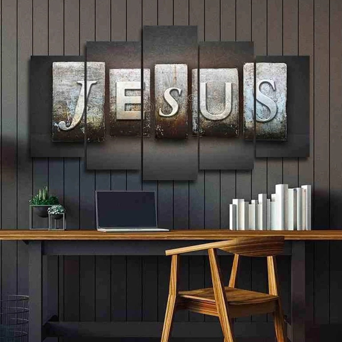 Jesus Name Christian Canvas Wall Art