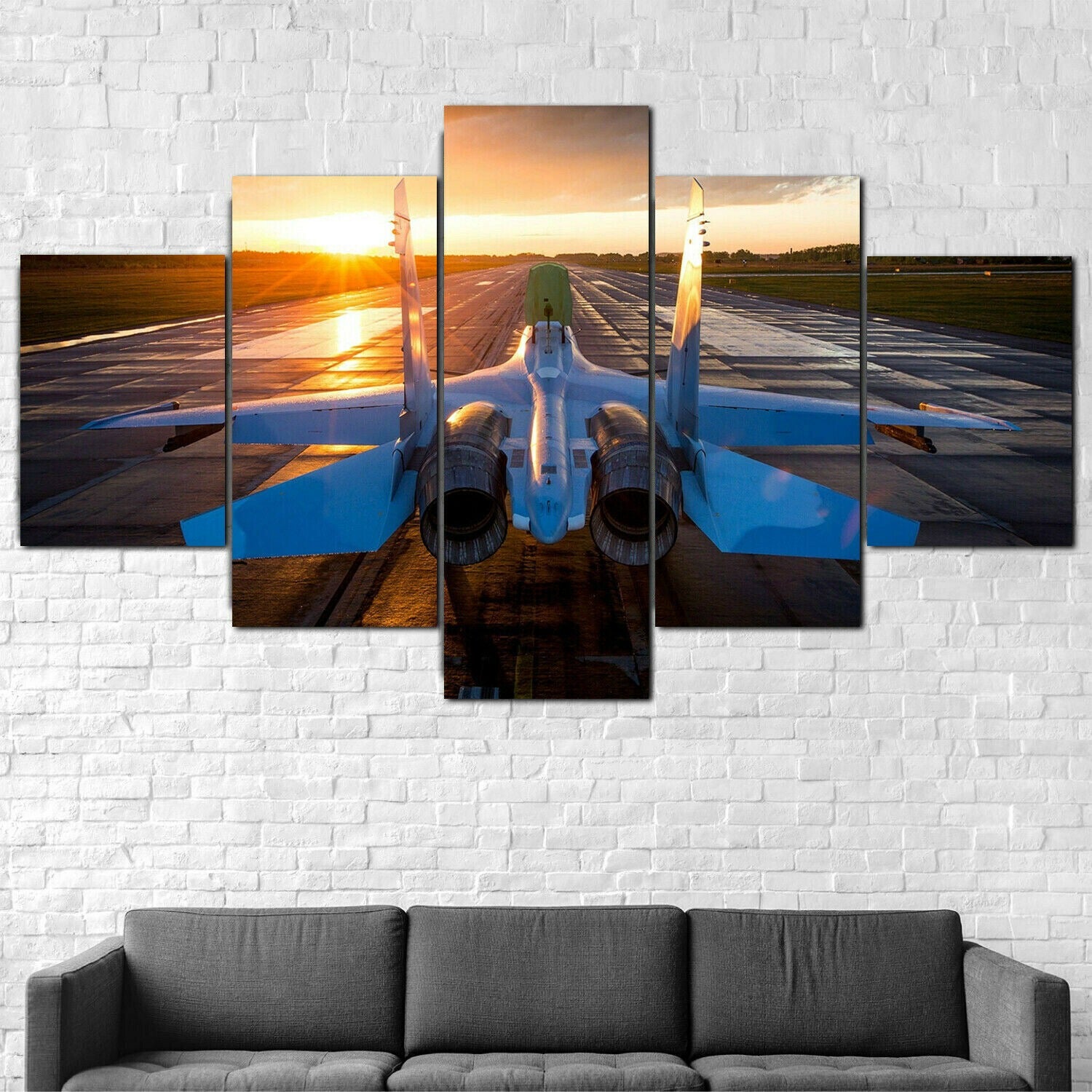 Jet Fighter Military Aircraft Canvas Wall Art