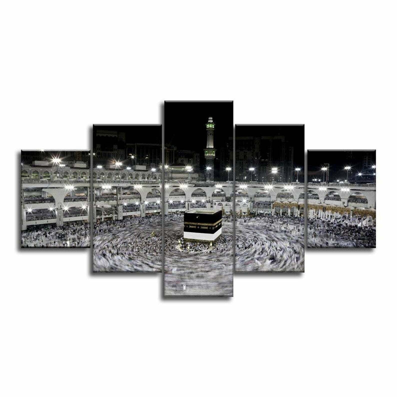 Kaaba Stone Mecca Mosque Islamic Canvas Wall Art