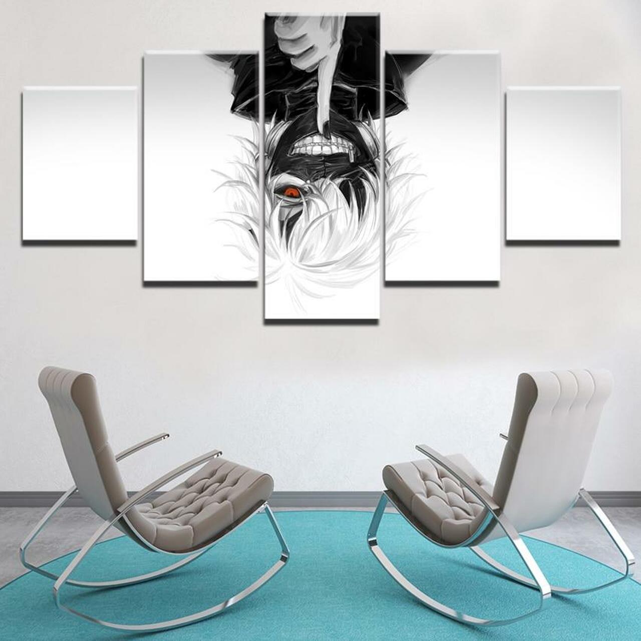 Kaneki Ken Mask Canvas Wall Art