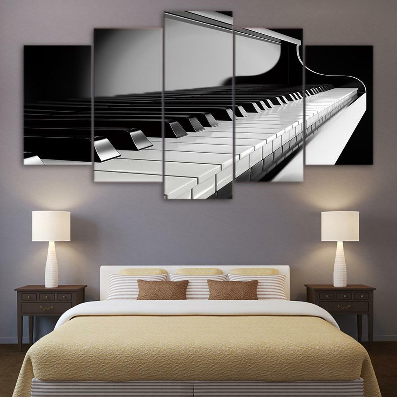 Keys Of Piano Canvas Wall Art