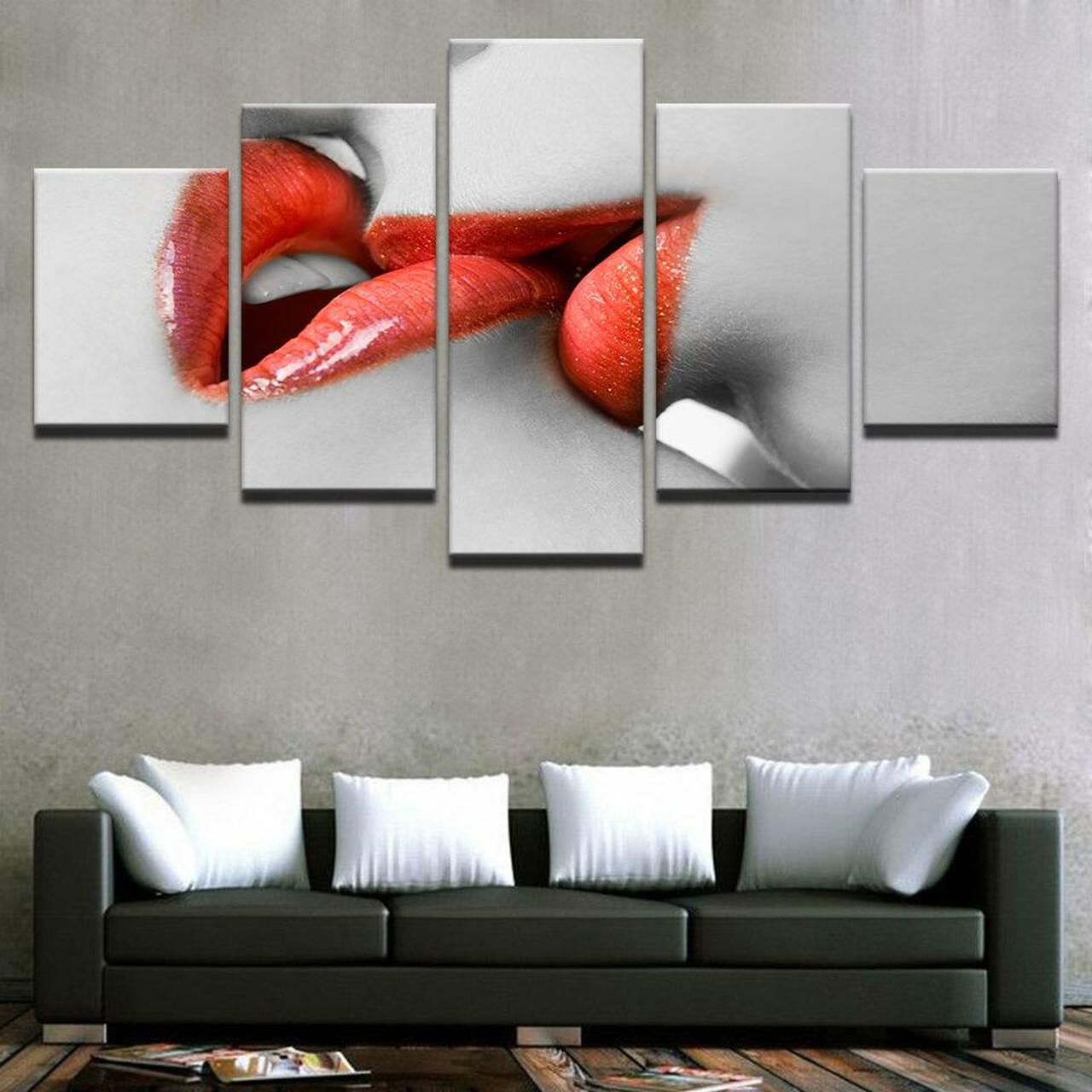 Kiss Me Canvas Wall Art