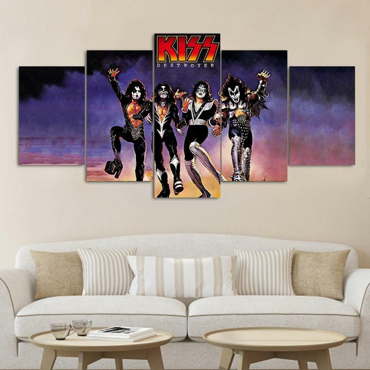 Kiss Rock Band Canvas Wall Art