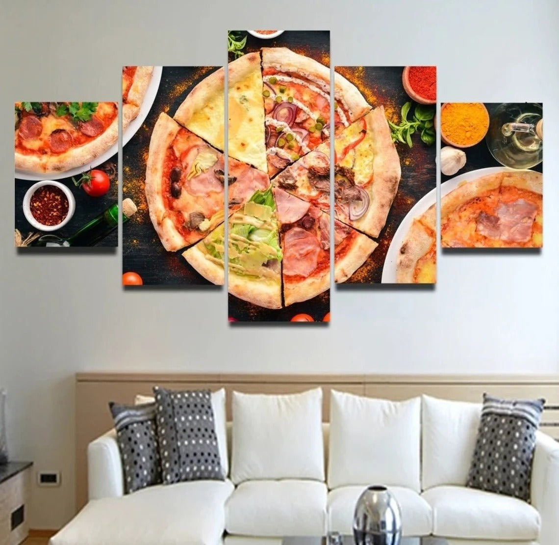 Kitchen Pizza Restaurant Canvas Wall Art